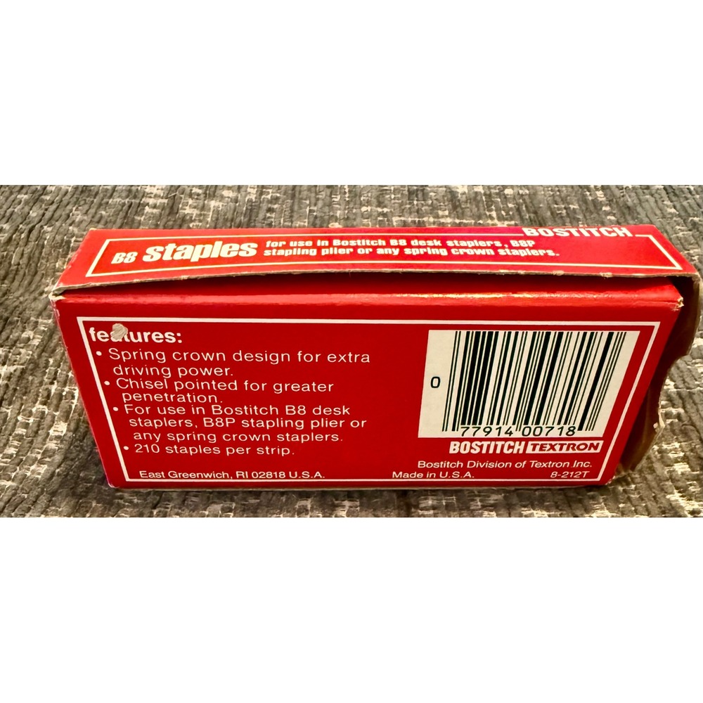 Bostitch B8 Staples 5000 Count 1/4 Inch Silver STCRP2115 Spring Crown - Picture 5 of 7